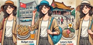 旅行スタイル別の費用イメージ