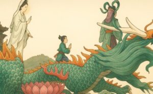 春秋閣と伝説の観音菩薩像