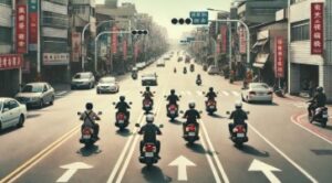 バイクの多さと死角への警戒