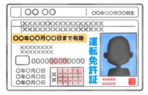 日本の免許証と翻訳文が必要